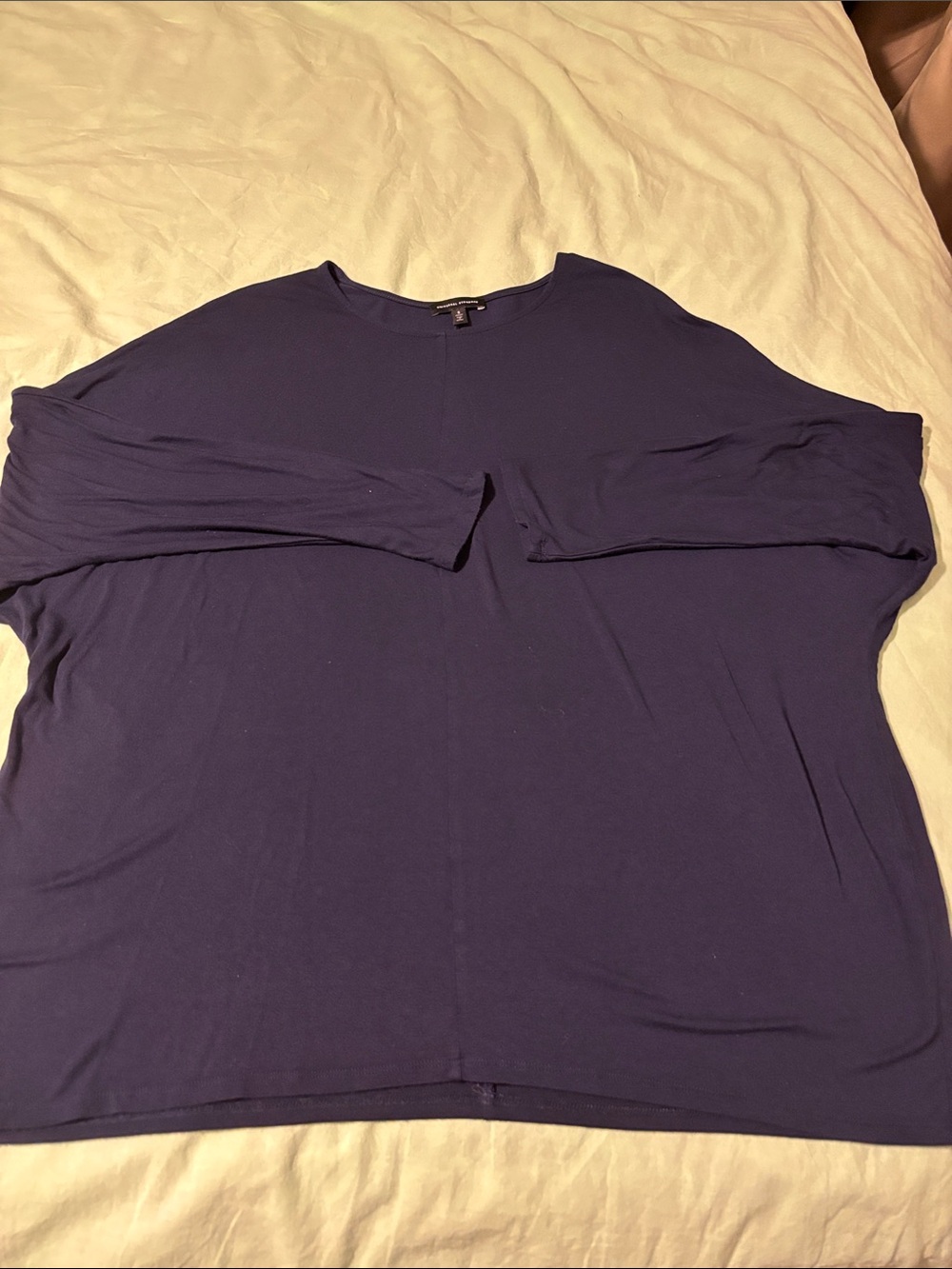 Universal Standard Men's Long-Sleeve Crewneck Shirt in Navy